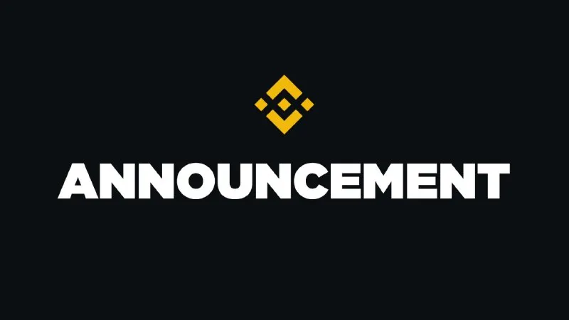 Post by “Binance Announcements” from October 1, 2026
