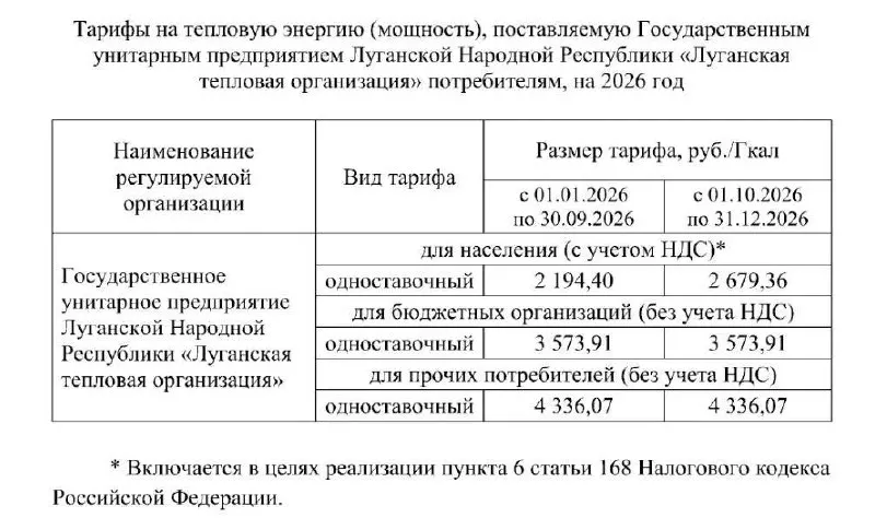Post by “Блокнот Луганск” from September 29, 2026