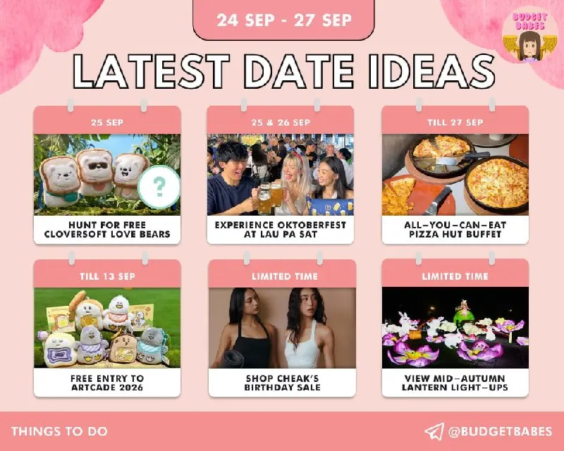 Post by “SG Budget Babes” from September 24, 2026