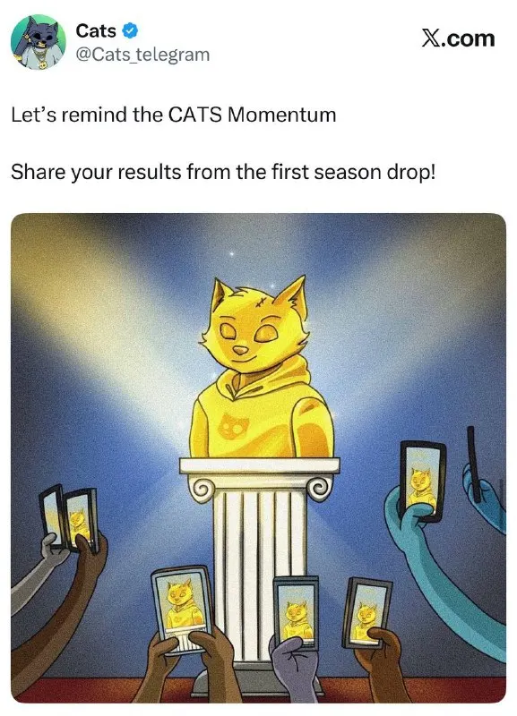 Пост канала «CATS Community» от 6 октября 2025 г.