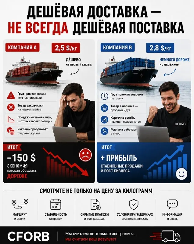 Пост канала «Карго CFORB | Доставка из Китая» от 20 августа 2026 г.