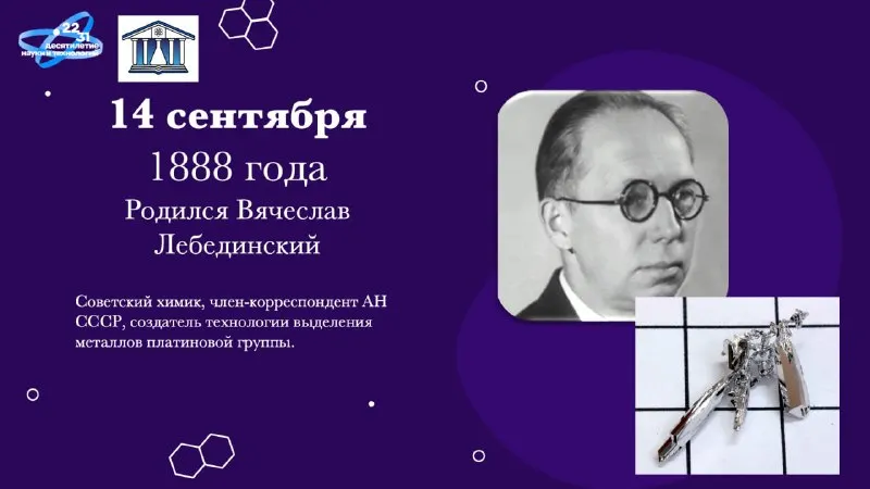 Пост канала «Виртуальный музей химии» от 14 сентября 2026 г.
