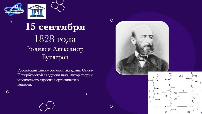 Пост канала «Виртуальный музей химии» от 15 сентября 2026 г.