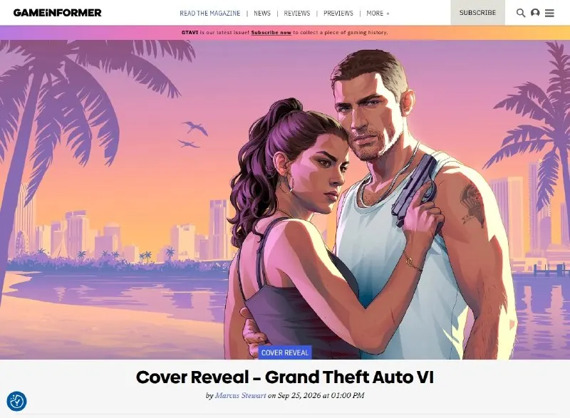 Пост канала «GTA 6 • ГТА 6» от 30 сентября 2026 г.