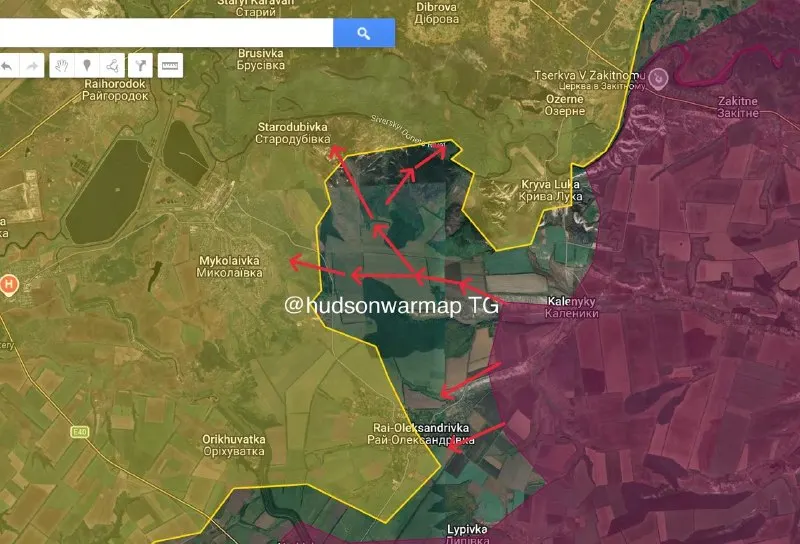 Пост канала «Hudson War Mapping - Reporting on the Ukraine War» от 30 сентября 2026 г.