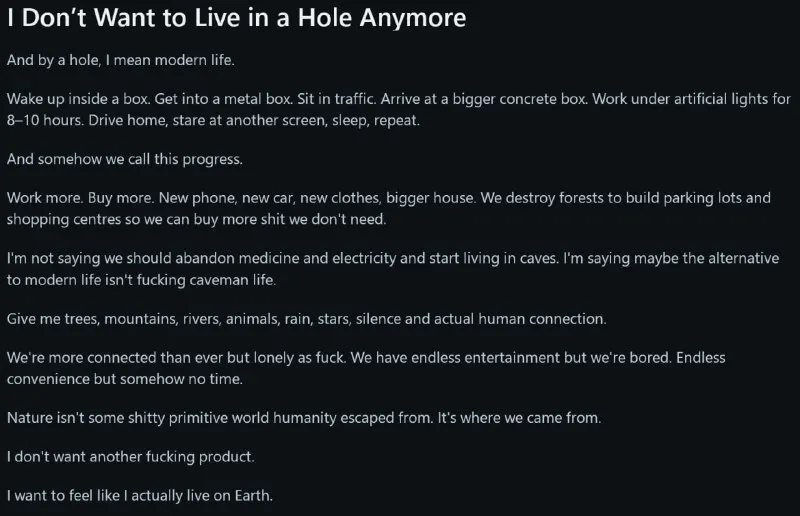 Post by “Humans Of Dystopia” from September 23, 2026