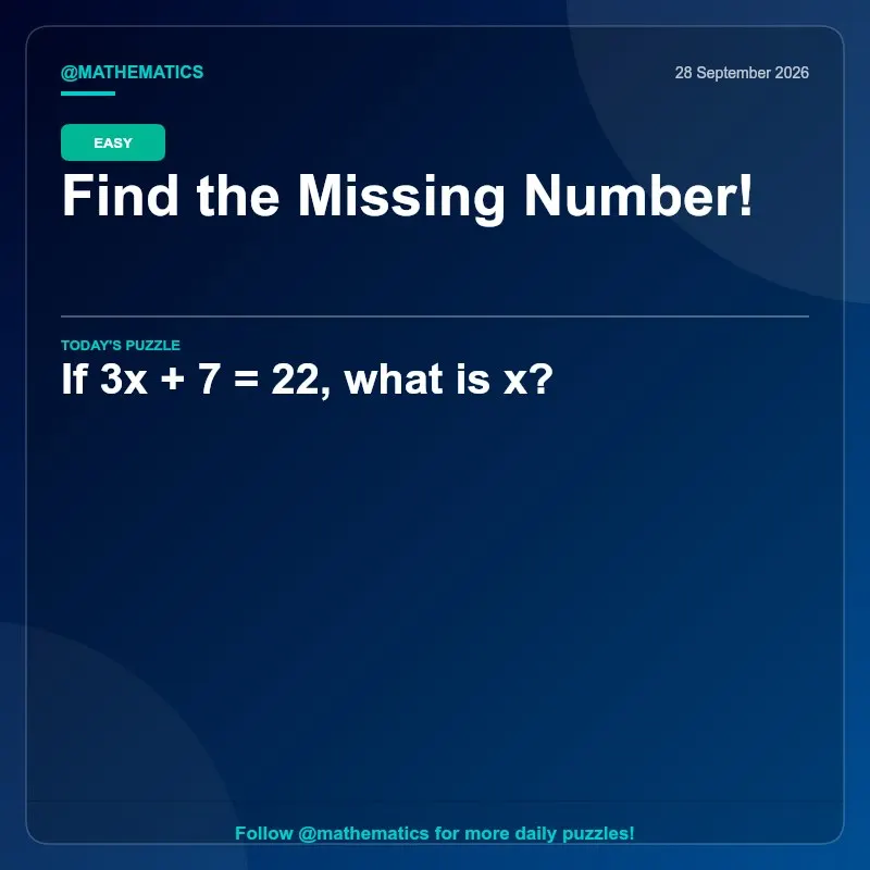 Post by “Mathematics💡” from September 28, 2026