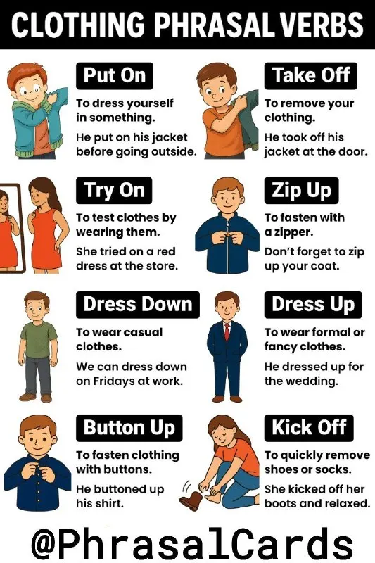 Пост канала «English Phrasal Verbs» от 6 июля 2026 г.