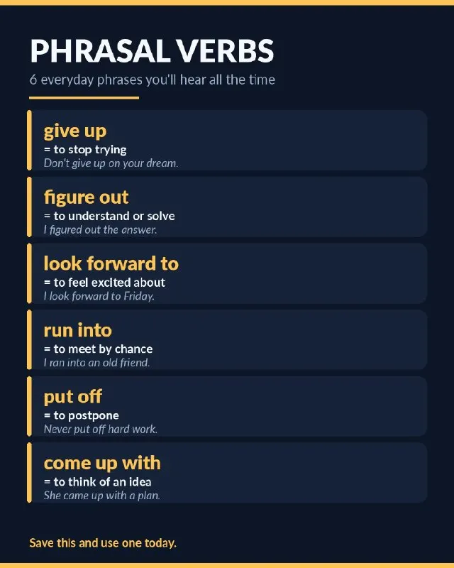 Пост канала «English Phrasal Verbs» от 19 сентября 2026 г.