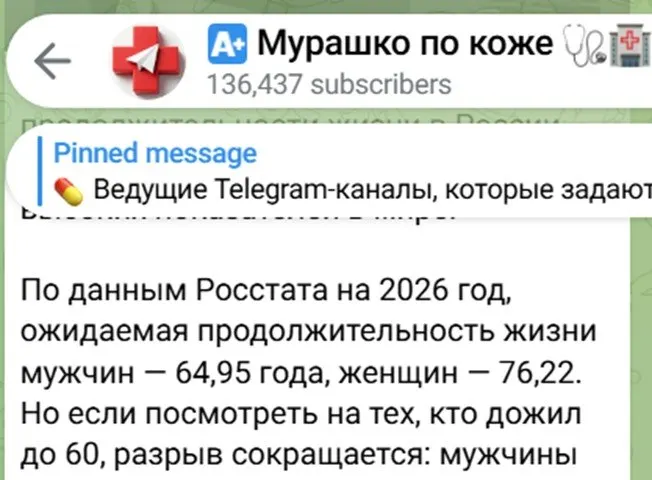 Пост канала «Демография упала» от 21 сентября 2026 г.
