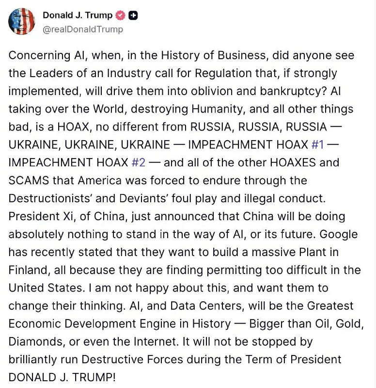Пост из Donald Trump на русском