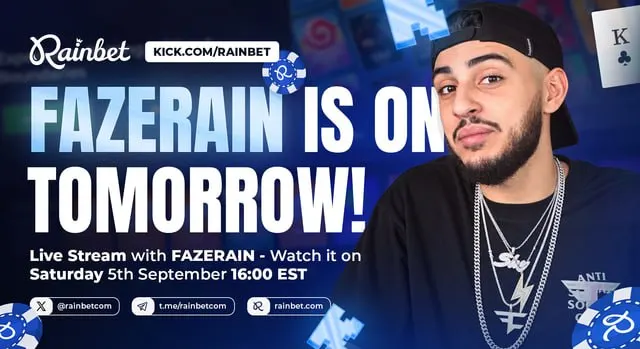 Пост канала «Rainbet.com» от 4 сентября 2026 г.
