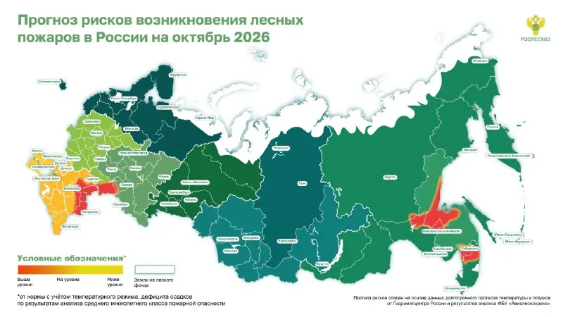 Post by “РОСЛЕСХОЗ” from October 1, 2026