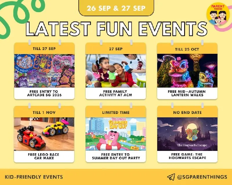 Post by “SG Parent Things” from September 26, 2026