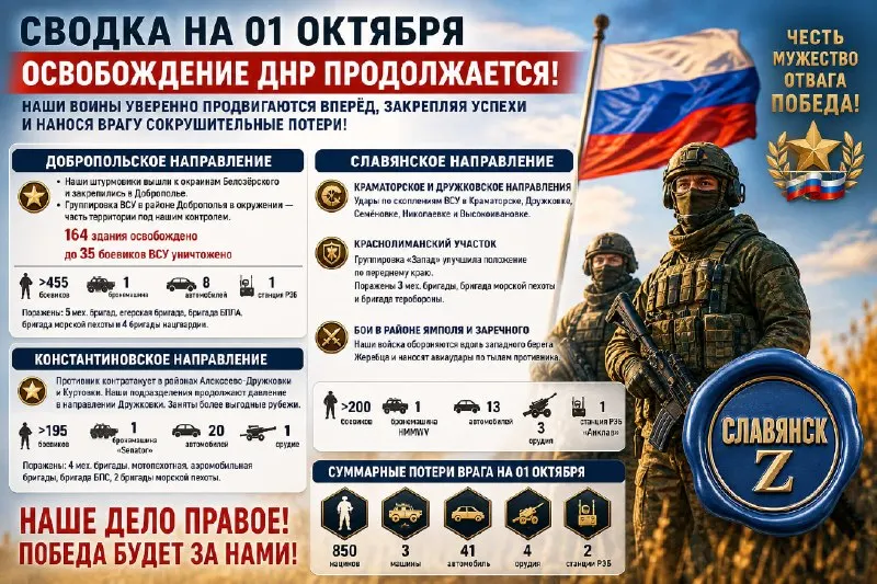 Post by “Славянск Z |Артёмовск|Краматорск” from October 1, 2026