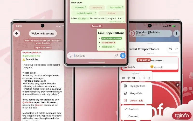 Пост канала «Telegram Info» от 23 августа 2026 г.