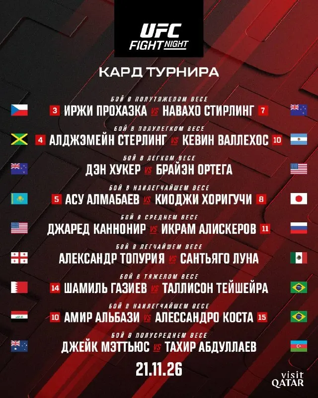 Пост канала «UFC Eurasia» от 29 сентября 2026 г.
